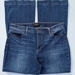 Talbots Flawless Five-Pocket Petites Blue Jeans Size 14P Flare
